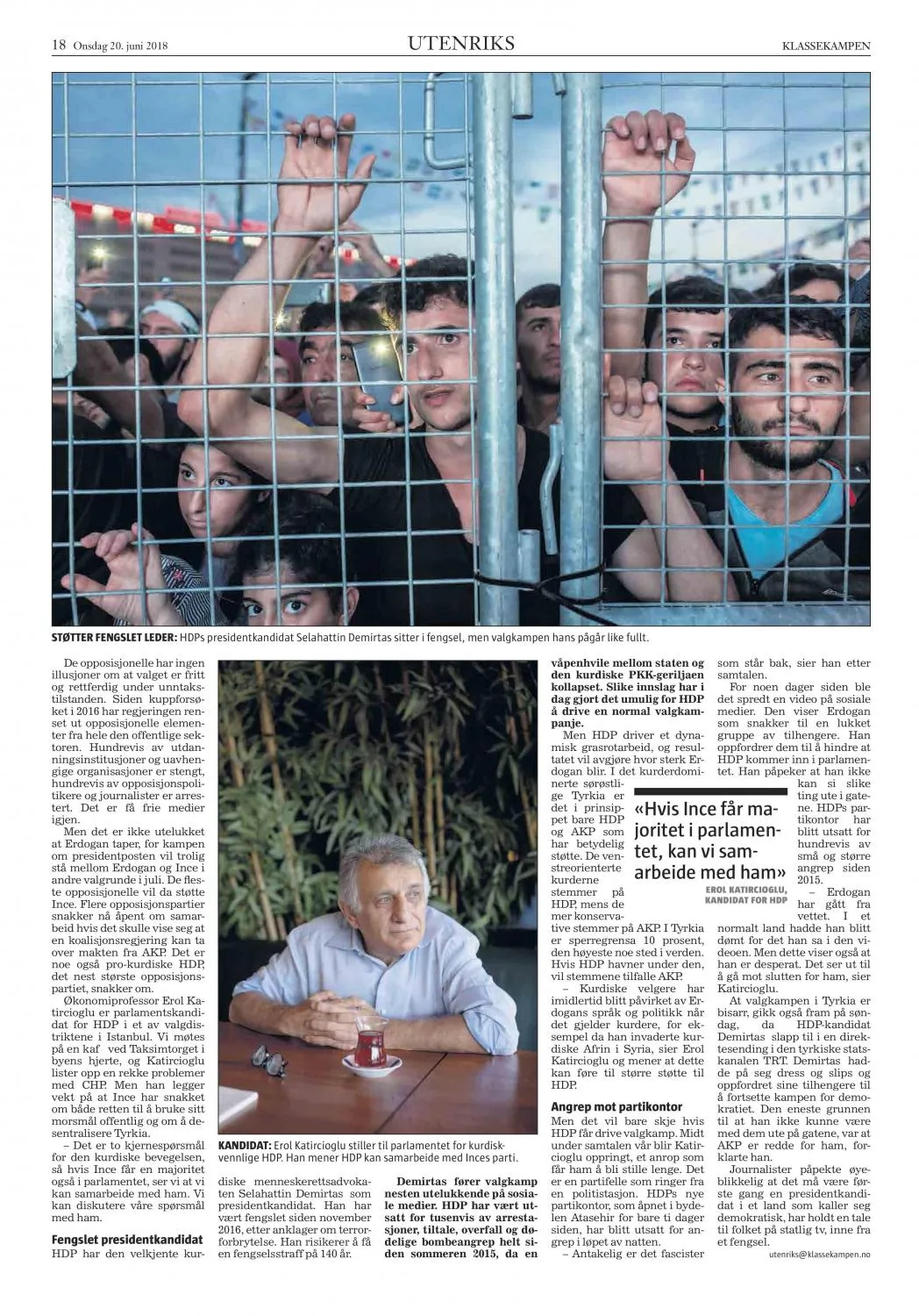 Klassekampen — tear sheet