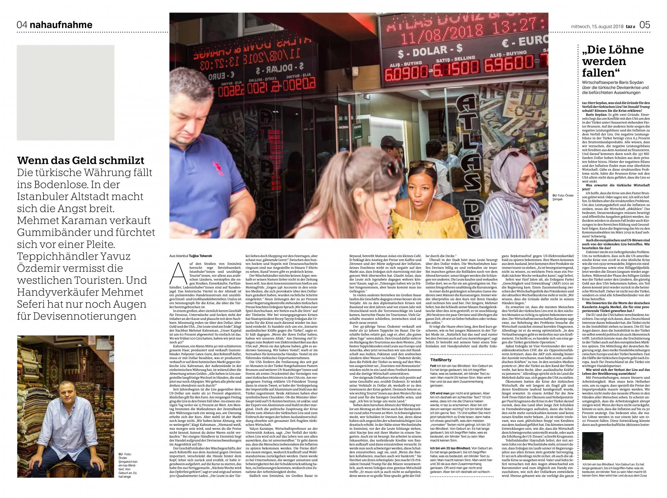 taz (die tageszeitung) — tear sheet