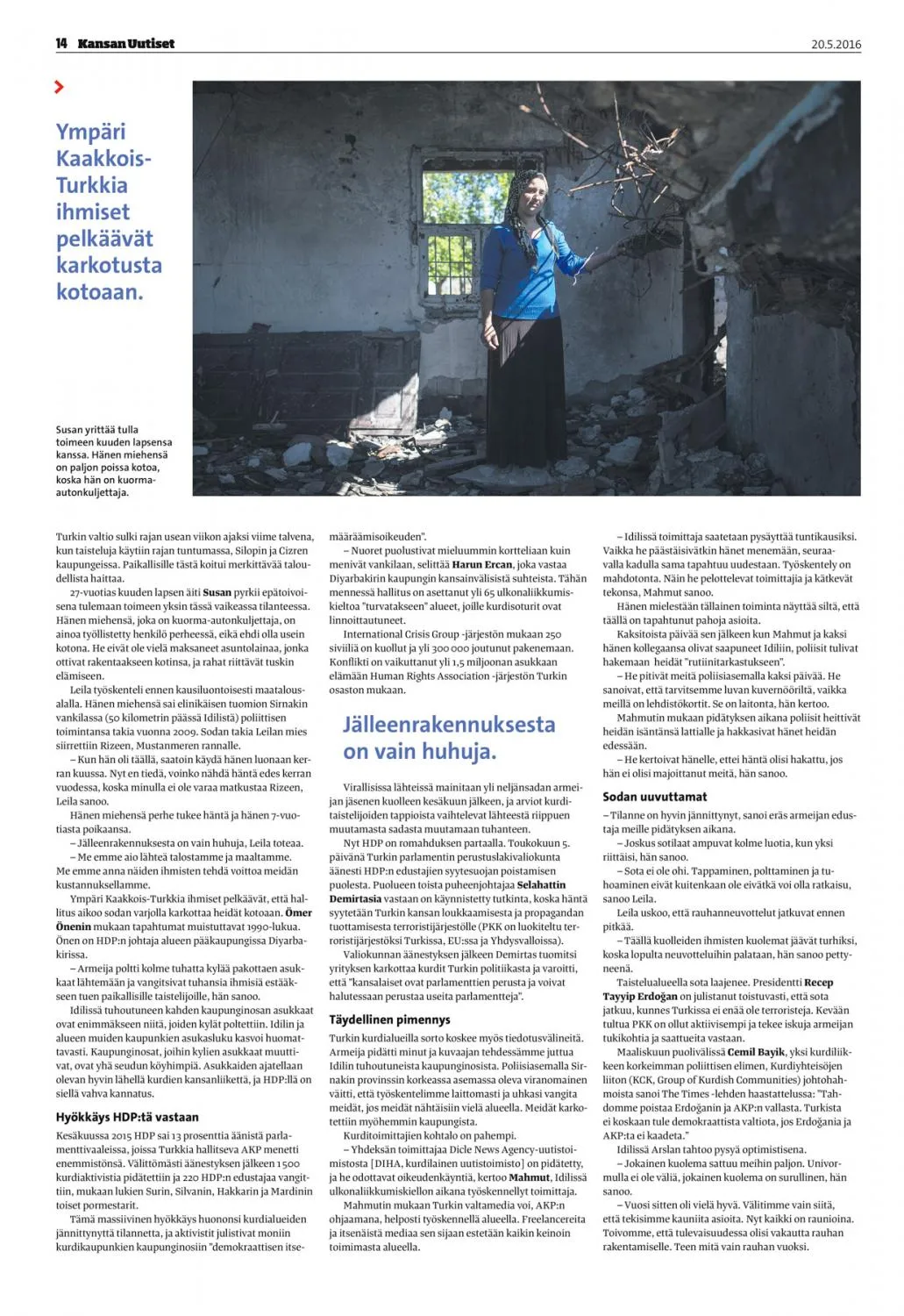 Kansan Uutiset — tear sheet