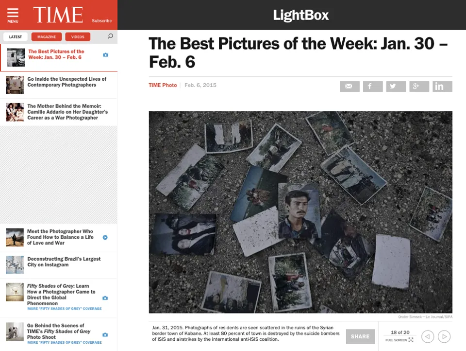 TIME — tear sheet